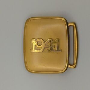 Swank Military 1941 WWII‎ Gold Toned Belt Buckle, Buckle Only